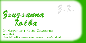 zsuzsanna kolba business card